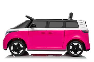 VW ID Buzz Elbil Til børn 22,2V m/Gummihjul, Lædersæde 2.4G Pink-12