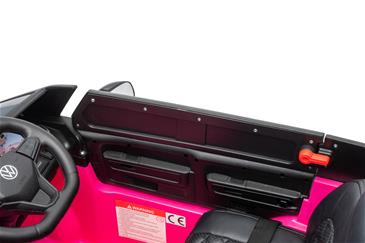 VW ID Buzz Elbil Til børn 22,2V m/Gummihjul, Lædersæde 2.4G Pink-18