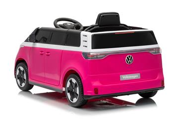 VW ID Buzz Elbil Til børn 22,2V m/Gummihjul, Lædersæde 2.4G Pink-23