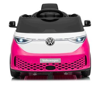 VW ID Buzz Elbil Til børn 22,2V m/Gummihjul, Lædersæde 2.4G Pink-5