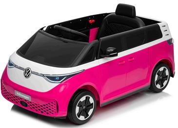 VW ID Buzz Elbil Til børn 22,2V m/Gummihjul, Lædersæde 2.4G Pink-7