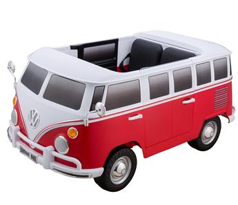 VW T1 Bus til Børn 12V m/Gummihjul + lædersæde