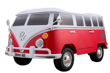 VW T1 Bus til Børn 12V m/Gummihjul + lædersæde-2