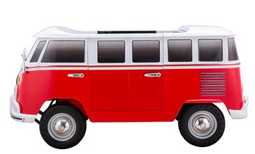 VW T1 Bus til Børn 12V m/Gummihjul + lædersæde-7