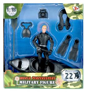 World Peacekeepers 1:18 Militær Actionfigur + Kajak-2