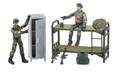 World Peacekeepers 1:18 Militær Køjeseng m/2 actionfigurer