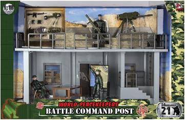 World Peacekeepers 1:18 Militær Kommandopost m/3 actionfigurer-2