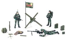 World Peacekeepers 1:18 Militær Marine pakke m/3 actionfigurer