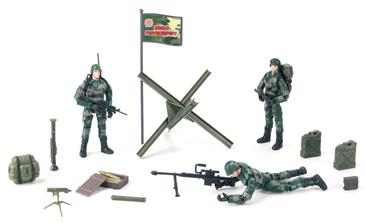 World Peacekeepers 1:18 Militær Marine pakke m/3 actionfigurer