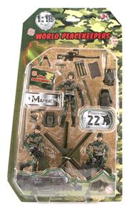 World Peacekeepers 1:18 Militær Marine pakke m/3 actionfigurer-2