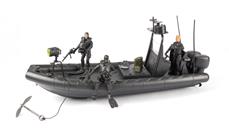 World Peacekeepers 1:18 Militær Navy Seal Båd inkl. 3 actionfigurer
