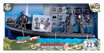 World Peacekeepers 1:18 Militær Navy Seal Båd inkl. 3 actionfigurer-2