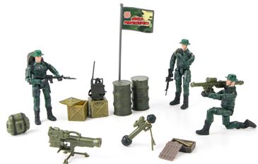 World Peacekeepers 1:18 Militær Ranger pakke m/3 actionfigurer