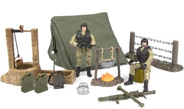 World Peacekeepers 1:18 Militær Stor Camp inkl. 2 actionfigurer