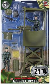 World Peacekeepers 1:18 Militær Udkigstårn m/2 actionfigurer-2