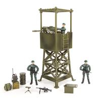 World Peacekeepers 1:18 Militær Udkigstårn m/3 actionfigurer