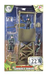 World Peacekeepers 1:18 Militær Udkigstårn m/3 actionfigurer-2