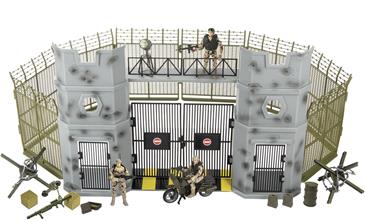 World Peacekeepers 1:18 MilitærBase Port med 3 actionfigurer