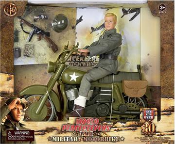 WW2 Militær Motorcykel med Action Figur 30,5cm-2