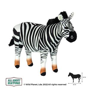 Zebra Plysbamse 29x22 cm - All About Nature-2