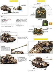 ZEGAN U.S. M60 Fjernstyret Airsoft Tank 1:18-3